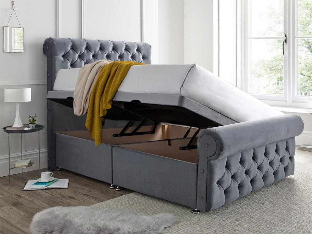 Rome Bed Frame Ottoman - Double